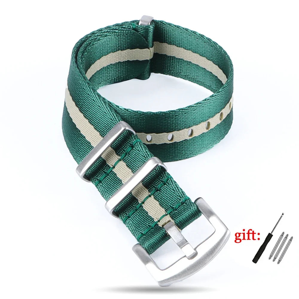 Nylon Watch Strap for Seiko for Military Men Sport Watchband for Rolex Bracelet for Omega for Seamaster 300 Belt 18mm 20mm 22mm