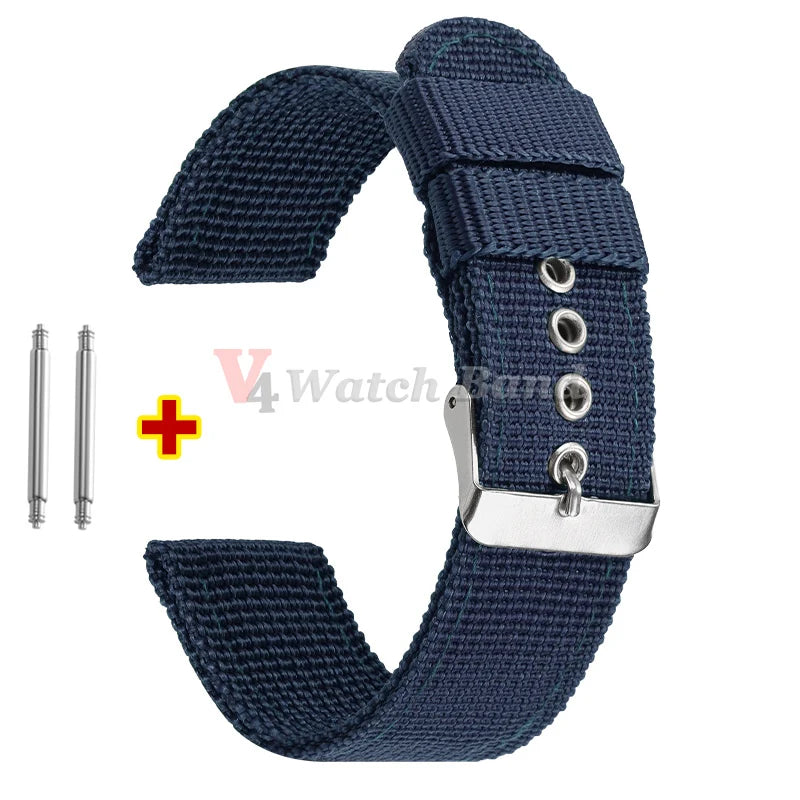 16/18/20/22/24mm Nylon Watch Band for Seiko Army Military Canvas Woven Nylon Strap for Huawei Wristband Men's Sport Watch Bands