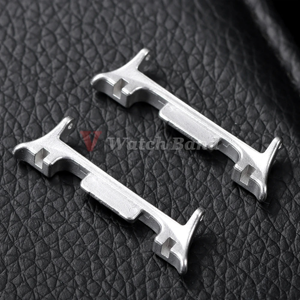 1Pair Watchband Connectors for Samsung Galaxy Watch 8 Ultra Metal Adapters Stainless Steel Bracelets Link Attachment Replacement