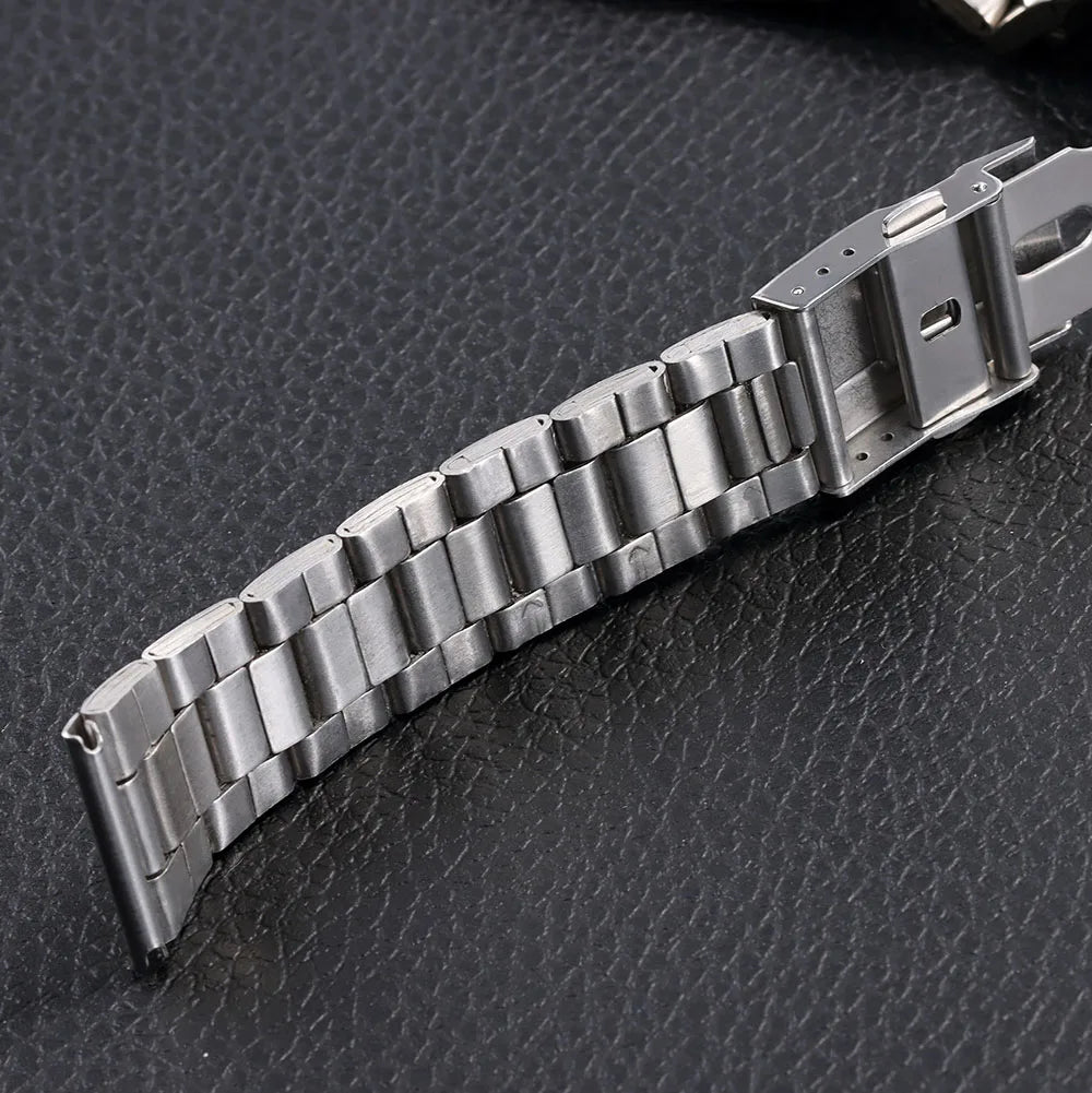 Metal Watch Band for Seiko 20mm 22mm Steel Watchband Silver Bracelet Wristbelt 20/22mm Middle Polished Strap
