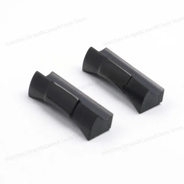 20mm Curved End Link Endlink For Rolex Watchband For Submariner Watch Band Rubber Leather Strap Metal Seamless Connection 2pcs