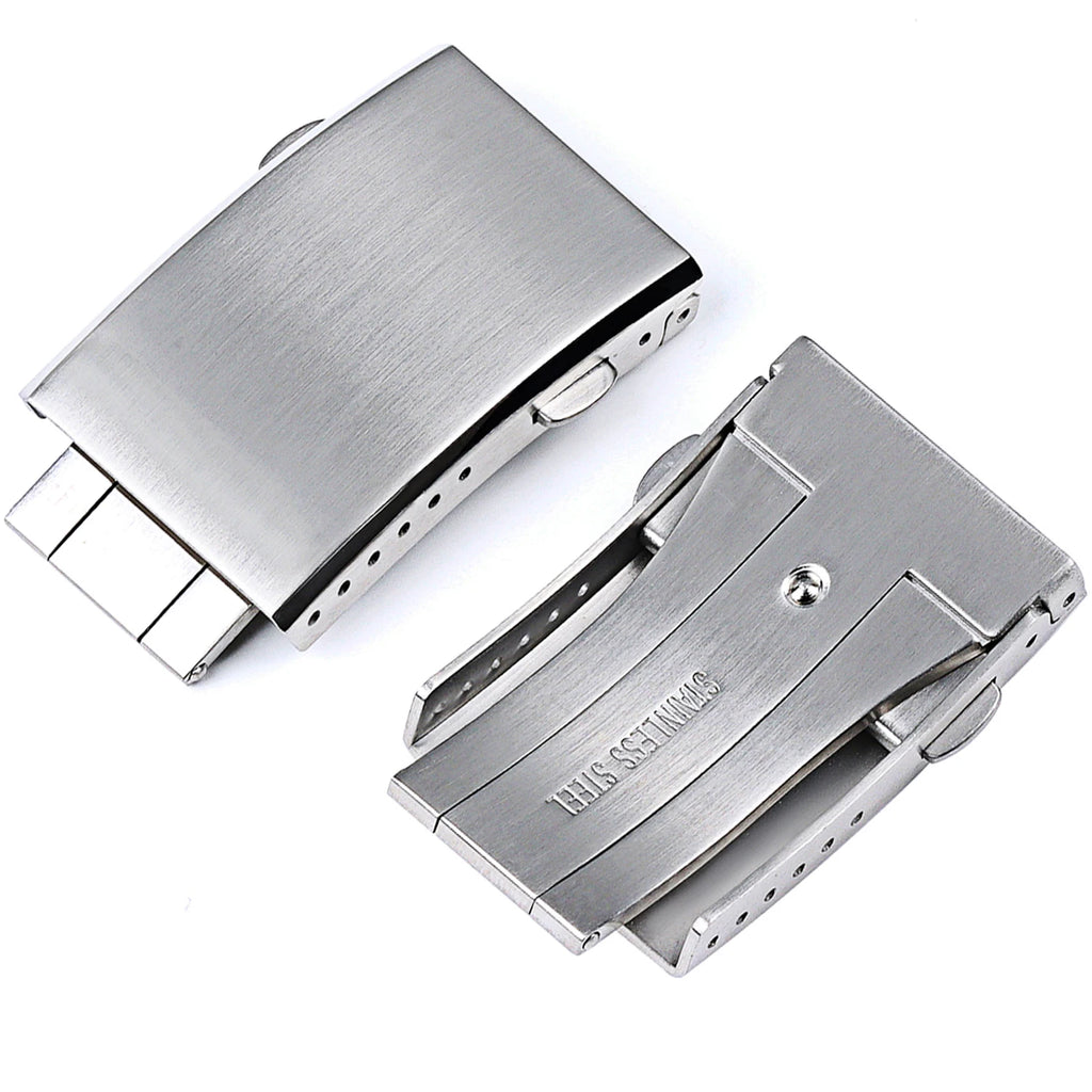 Extended Watch Buckle for Seiko Luxury Folding Safety Milled Clasp Replacement Watch Band Stainless Steel Clasp18mm 20mm 22mm