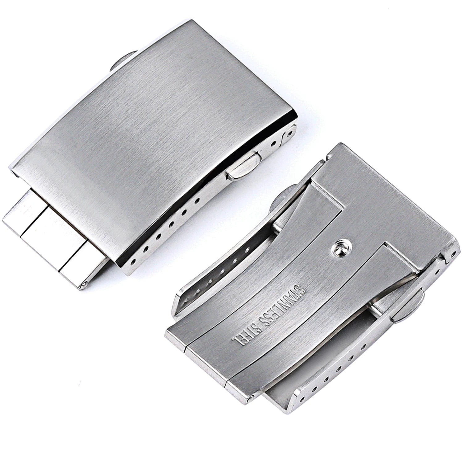 Extended Watch Buckle for Seiko Luxury Folding Safety Milled Clasp Replacement Watch Band Stainless Steel Clasp18mm 20mm 22mm