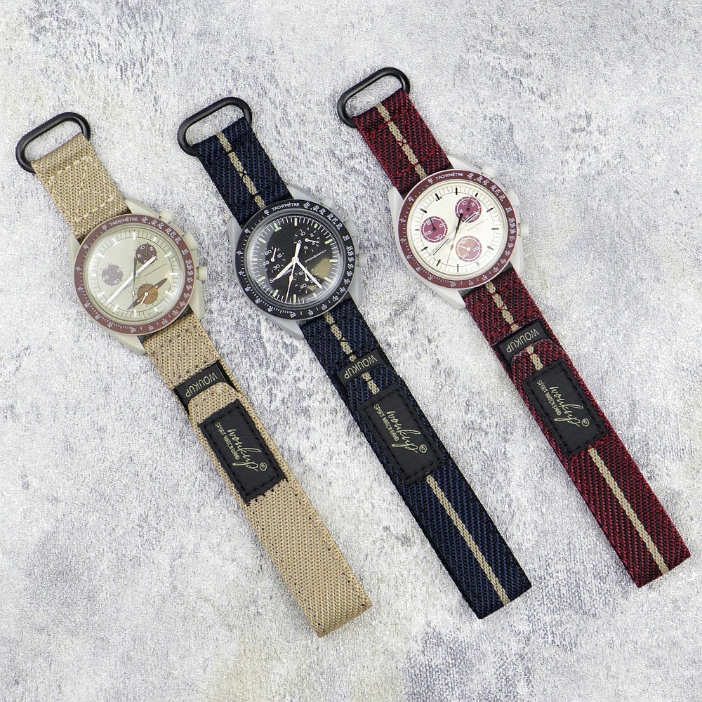 20mm 22mm Nylon Watch Band For Omega X S-watch Joint MoonSwatch Strap Quick Release Sport Watchband Bracelet for Men Women