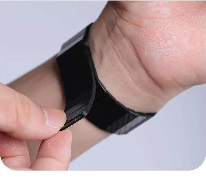 20mm 22mm Watch Strap for Samsung Galaxy Watch7 6 5 4 3 Classic 47mm 43mm Pro 45mm 40mm 44mm Magnetic Carbon Fiber Bracelet Band