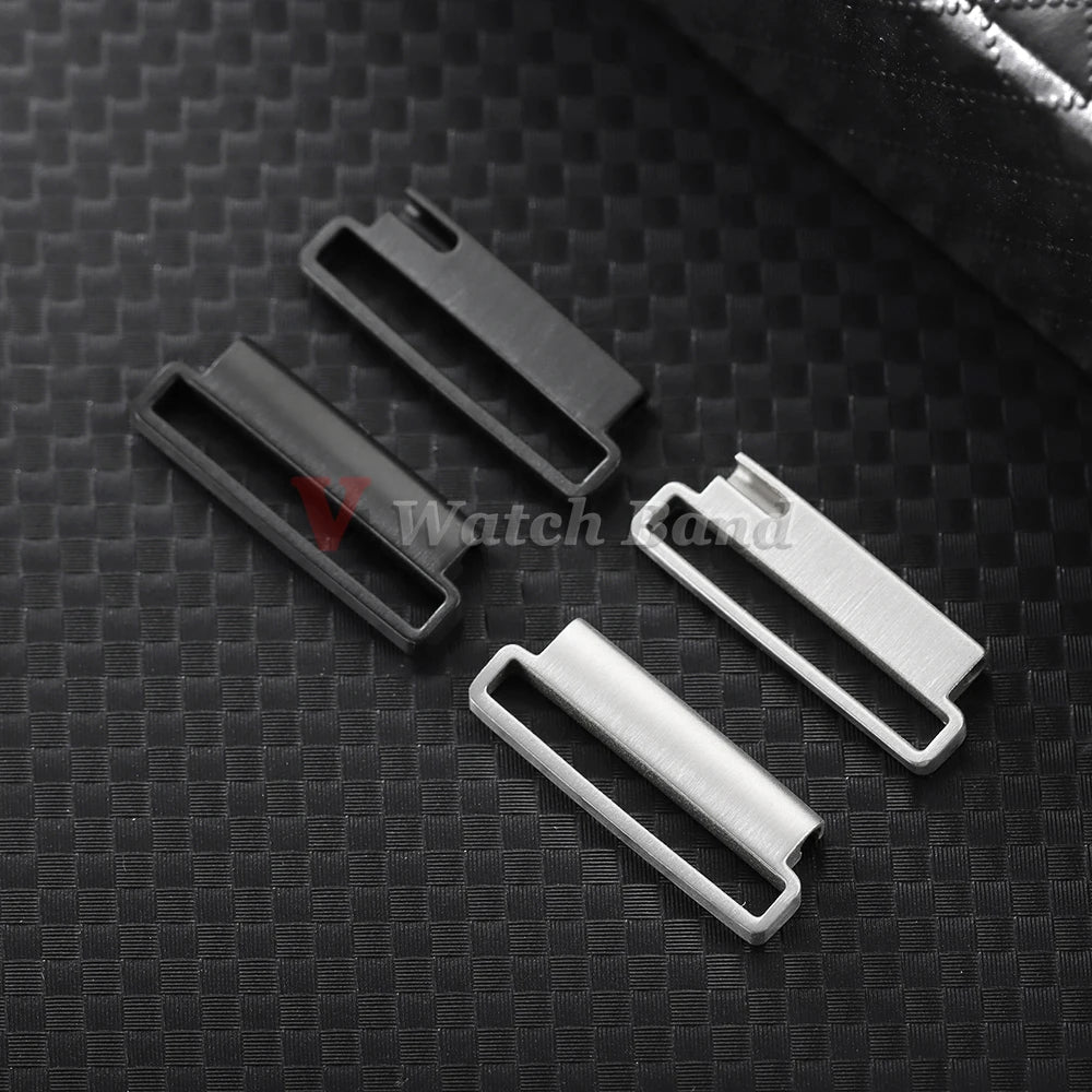 1Pair Watch Connector 20mm to 22mm,22mm to 24mm Quick Release Stainless Steel Milanese Nylon Watch Strap Metal Adapter Accessory
