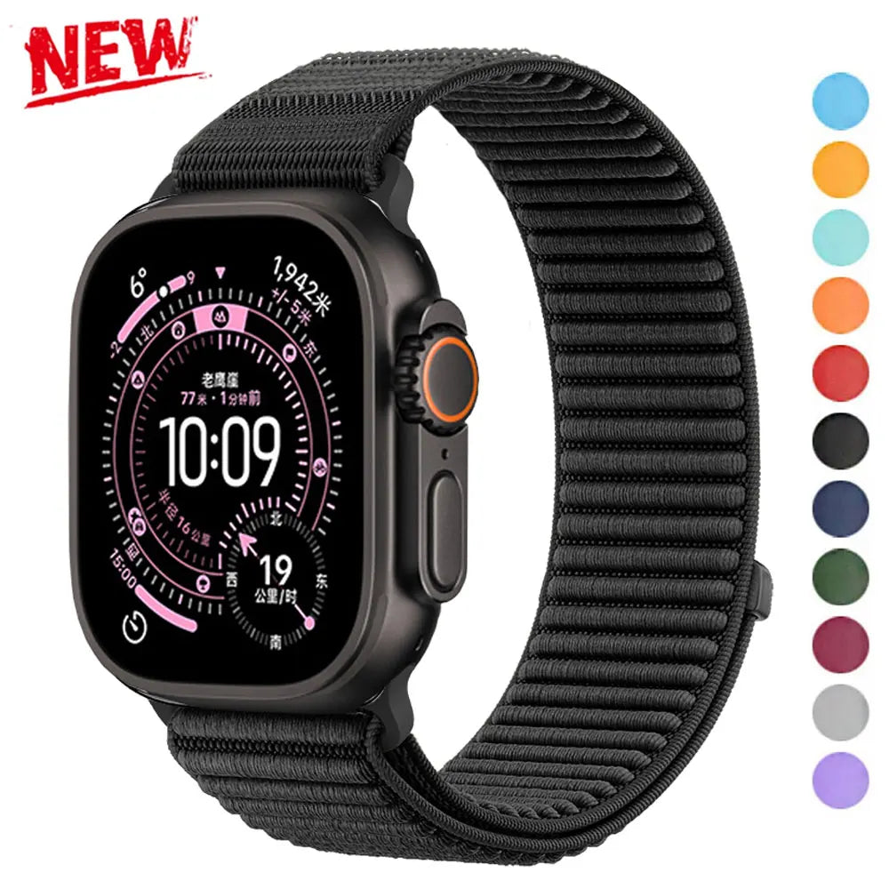 Sport Band For Apple Watch 11 10 42mm 46mm Ultra 3 49mm Nylon Loop Strap For Iwatch SE 3 40 44mm 9 2 8 7 38/41mm 45mm Watchand