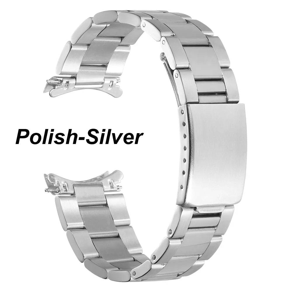 Luxury Curved End Watch Band 13mm 17mm 18mm 19mm 20mm 21mm for Rolex Oyster Perpetual King Stainless Steel Bracelet Accessories