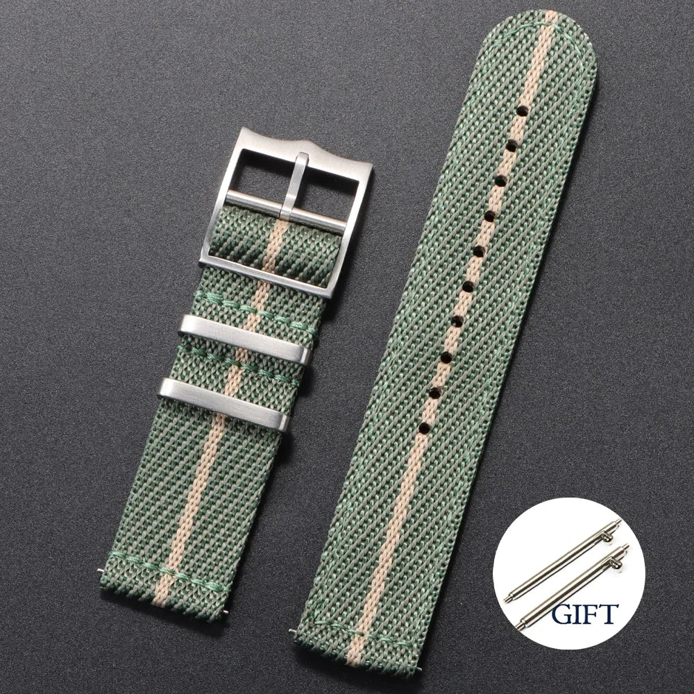 20 22mm Nylon Strap for Tudor for Omega Watch Band Woven Canvas Fabric Band for Seiko Men Military Sport Quick Release Bracelet