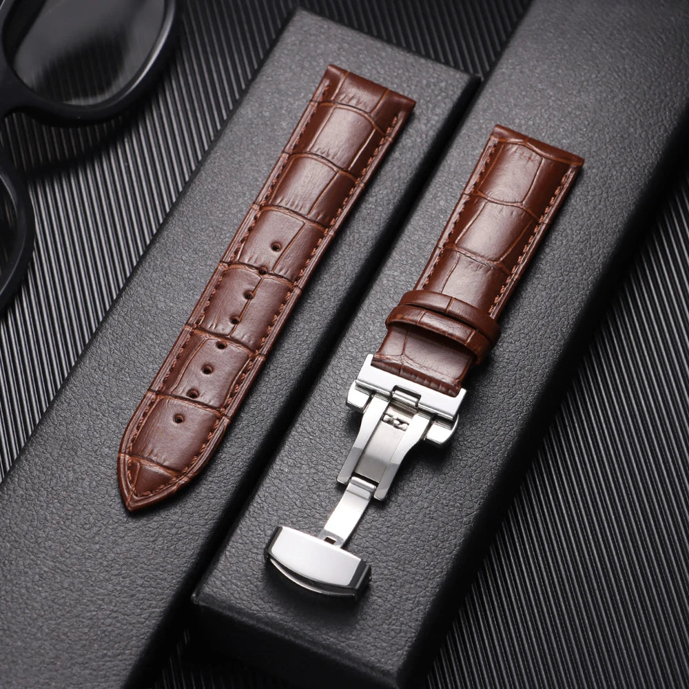 13mm 15mm 17mm 19mm 21mm 23mm Universal Leather Watch Strap Watchband for Men Women 12mm 14mm 16mm 18mm  20mm  22mm Watch Band
