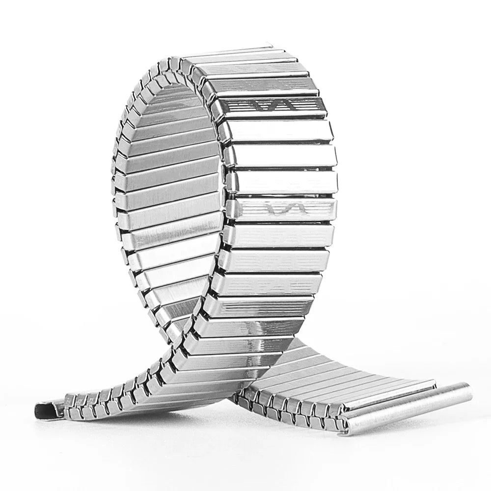 Metal Elastic Watch Band Stainless Steel Watch Bracelet 12/14/16/18/20mm Stretch Expansion Retractable Band Universal Watchband