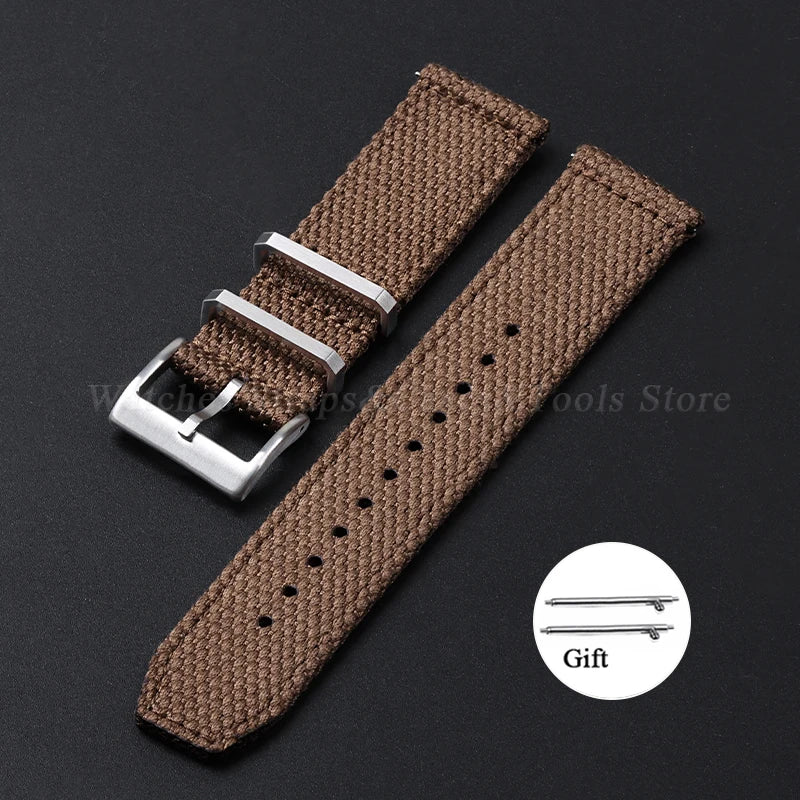 Nylon Cotton Watch Strap for Army Military Wristband 20mm 22mm for Seiko for Omega Weave Quick Release Bracelet Replacement Band