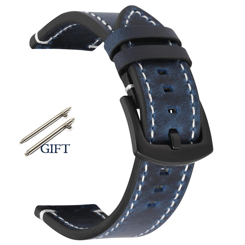Watchband 18mm 19mm 20mm 21mm 22mm 24mm Wrist Belt for Huawei 42mm 46mm Black Yellow Brown Strap for Samsung Galaxy
