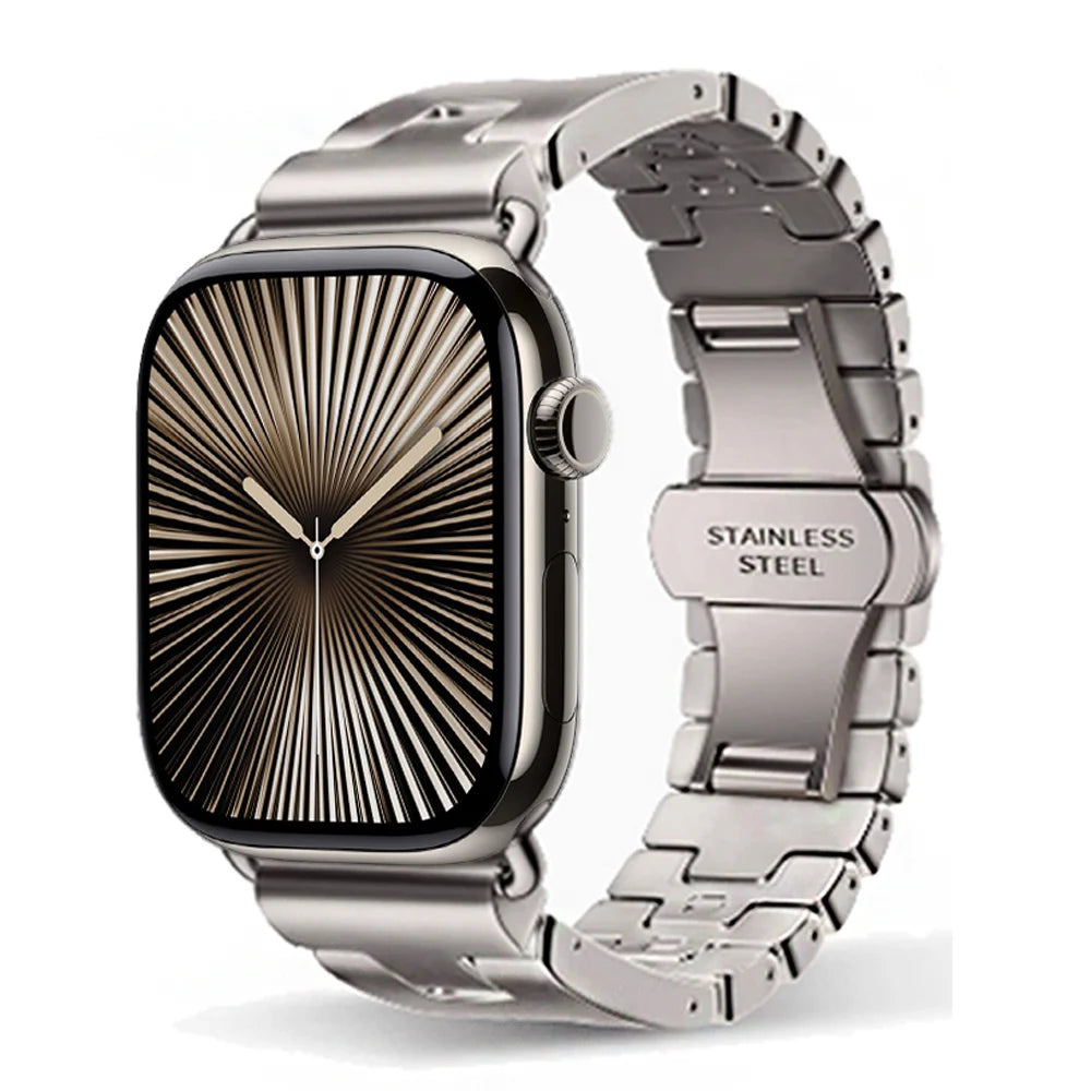 Stainless Steel Band For Apple Watch Series 10 46 42mm Strap Business Bracelet Accessories For Iwatch 9 8 Ultra 49mm 44/45/38mm