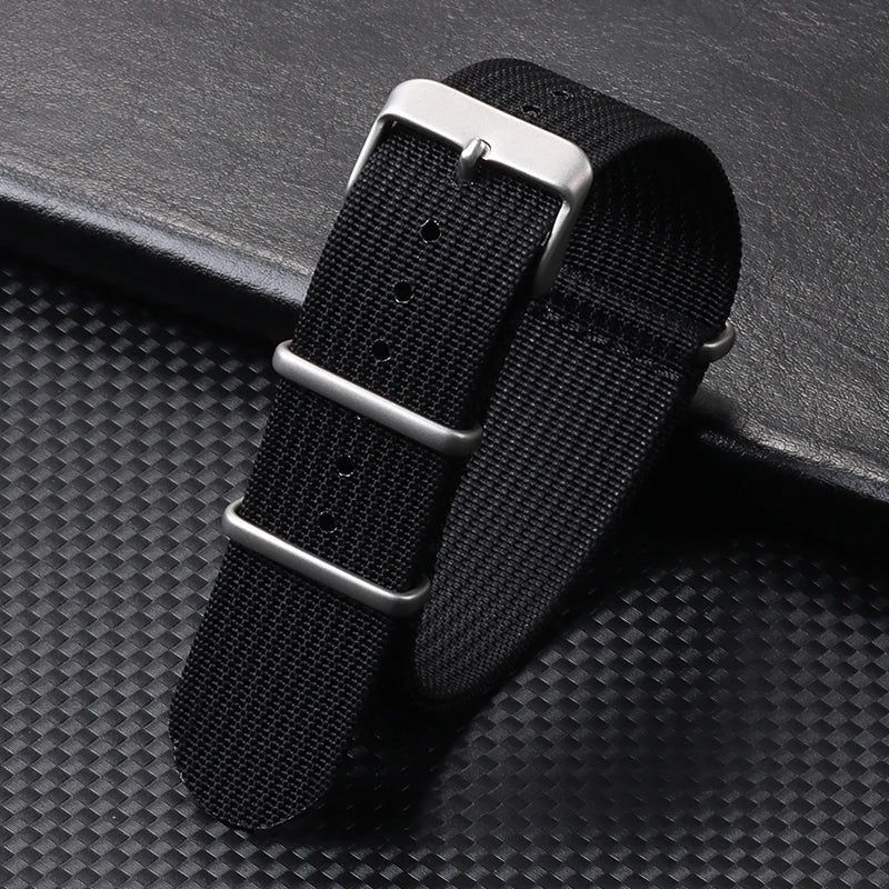 High Quality Ribbed Nylon Bands for Omega 20mm 22mm 18mm Strap for Seiko Military Casual Watchband Army Sport Bracelet Replace