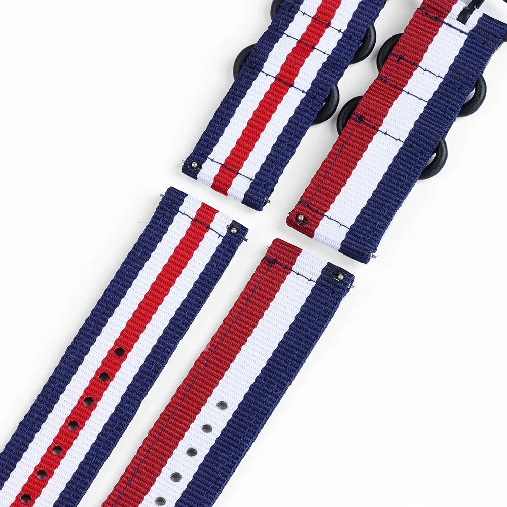 18/20/22/24mm Straps for Tudor Durable Nylon for Omega Canvas Fabric Band for Seiko Men Military Sport Quick Release Bracelet