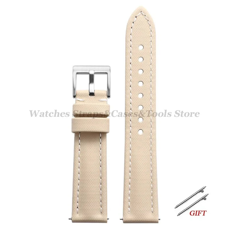 New Premium Sailcloth WatchBand 18/19/20mm 21mm 22mm for Rolex for Omega for Blancpain Quick Release Men Sport Replacement Strap