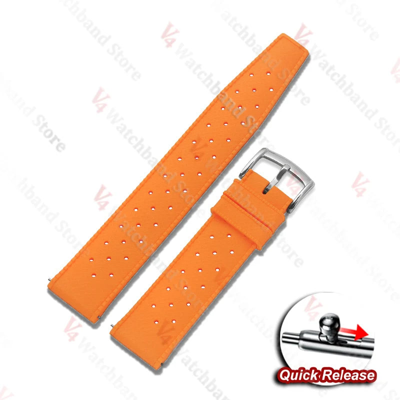 For Fossil for Seiko Bands 18/20/22mm Premium Grade Tropical Rubber Watch Strap for Oris for Omega for S-eiko SKX007 Watch Bands