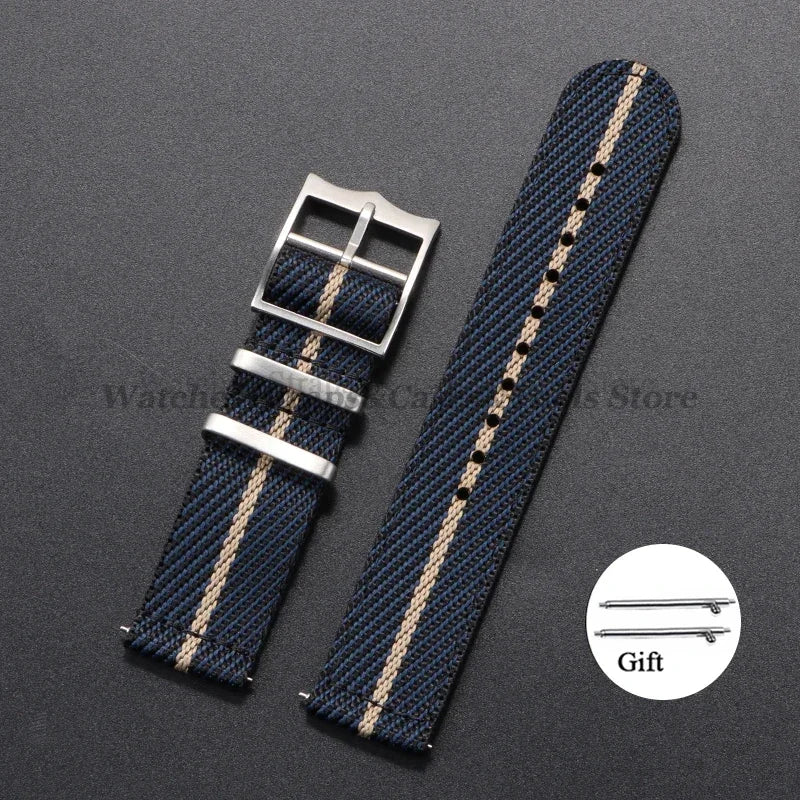 20mm 22mm Quick Release Nylon Watch Strap for Tudor Woven Canvas Fabric Band for Omega for Seiko for Military Men Women Bracelet