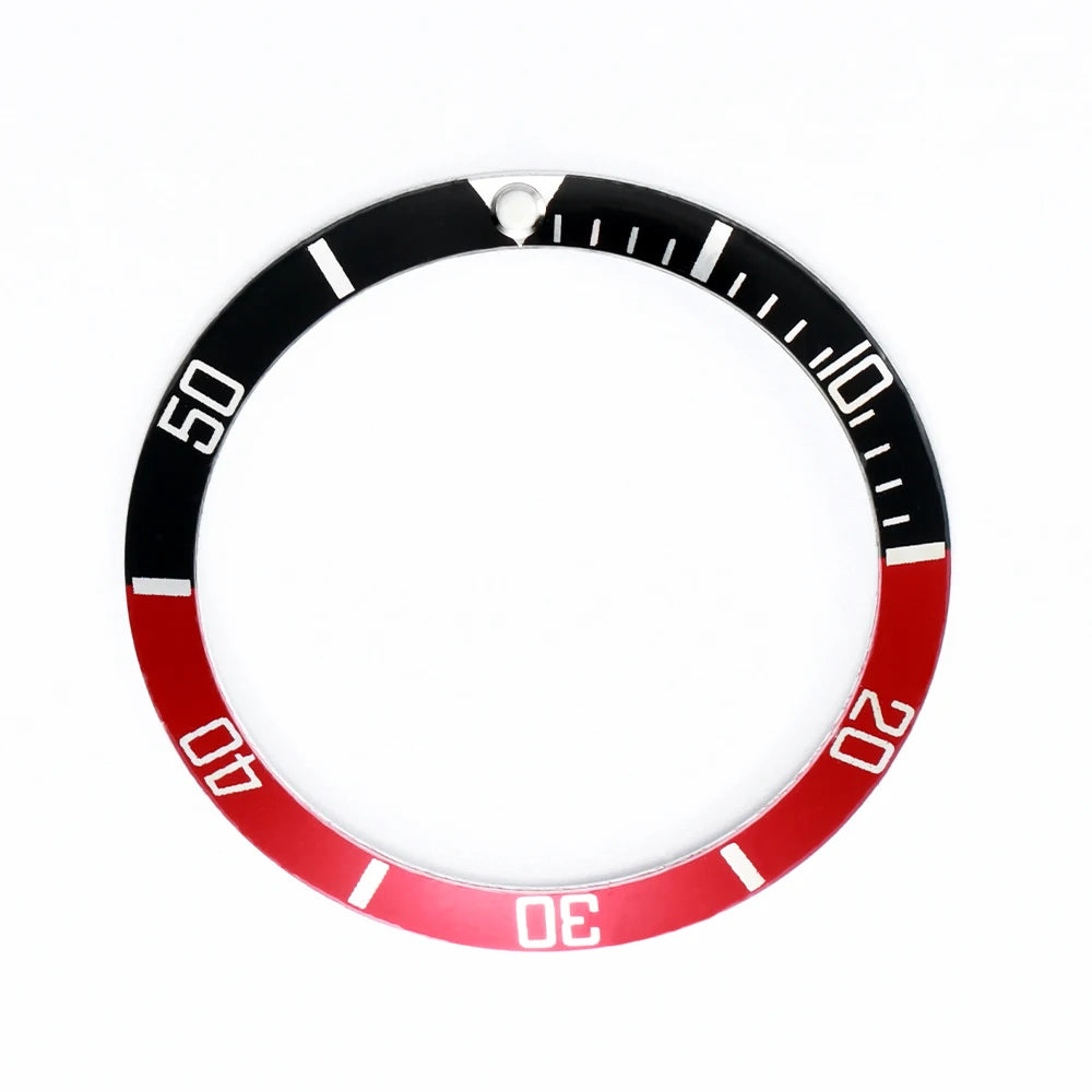 37mm Aluminium Ceramic Watch Bezel Insert Ring for Rolex Watch Case Alloy Insert Ring Slope GMT Diving Watch Part Accessories