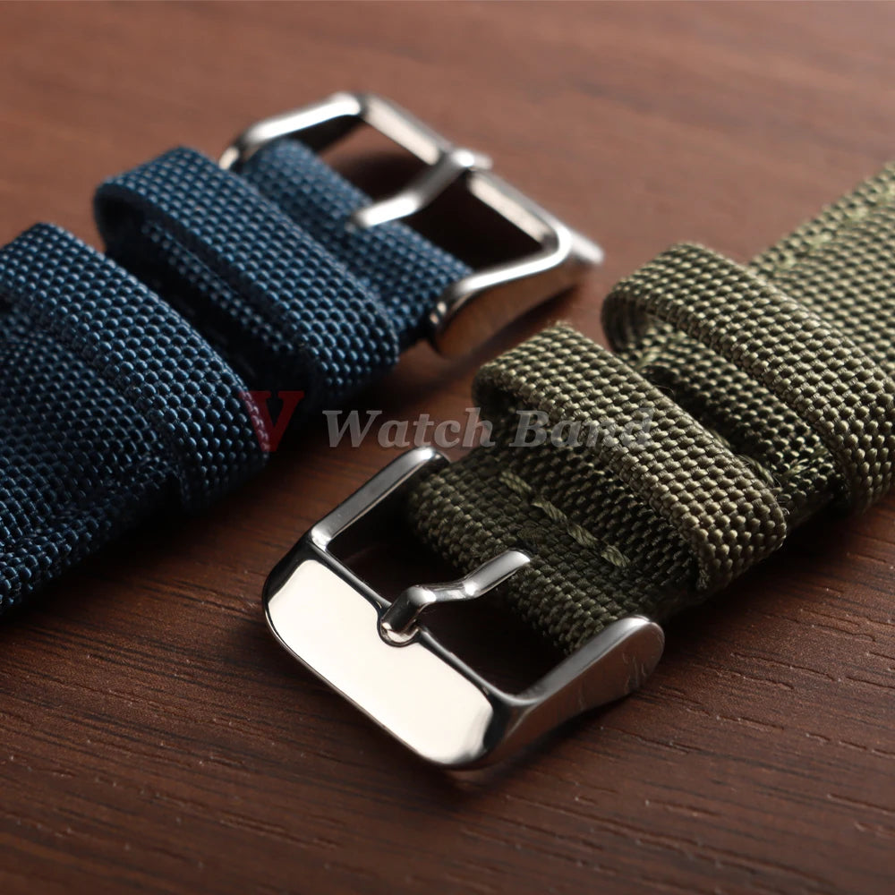 Sailcloth Strap for Omega Genuine Sailcloth Watch Band Premium Two Sided Nylon Quick Release Bracelet 20mm 22mm Sport Wristbelt