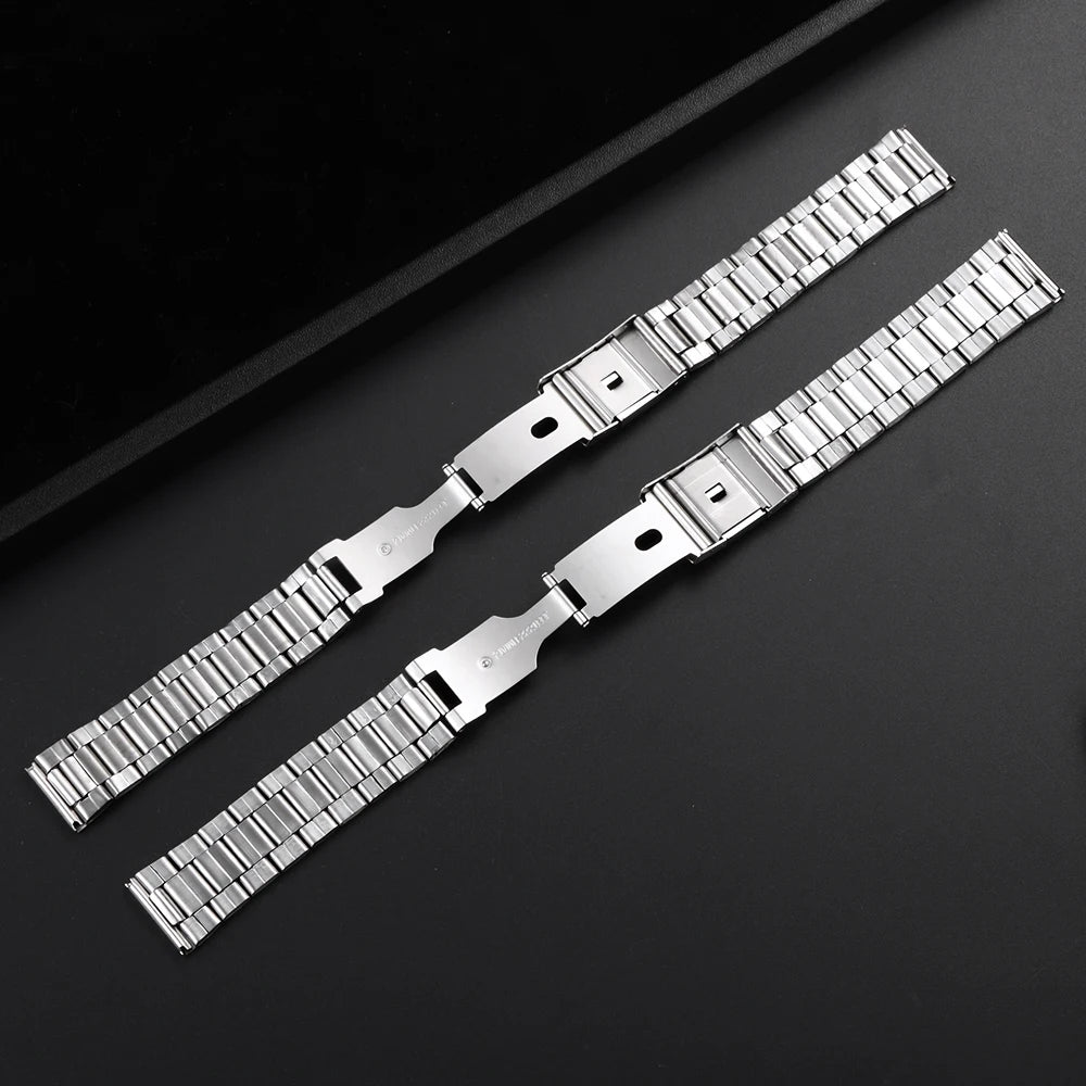 Universal Adjustable Watchband for Rolex Diving Metal Belt Bracelet for Omega 18/20/22mm Solid Stainless Steel Strap for Seiko