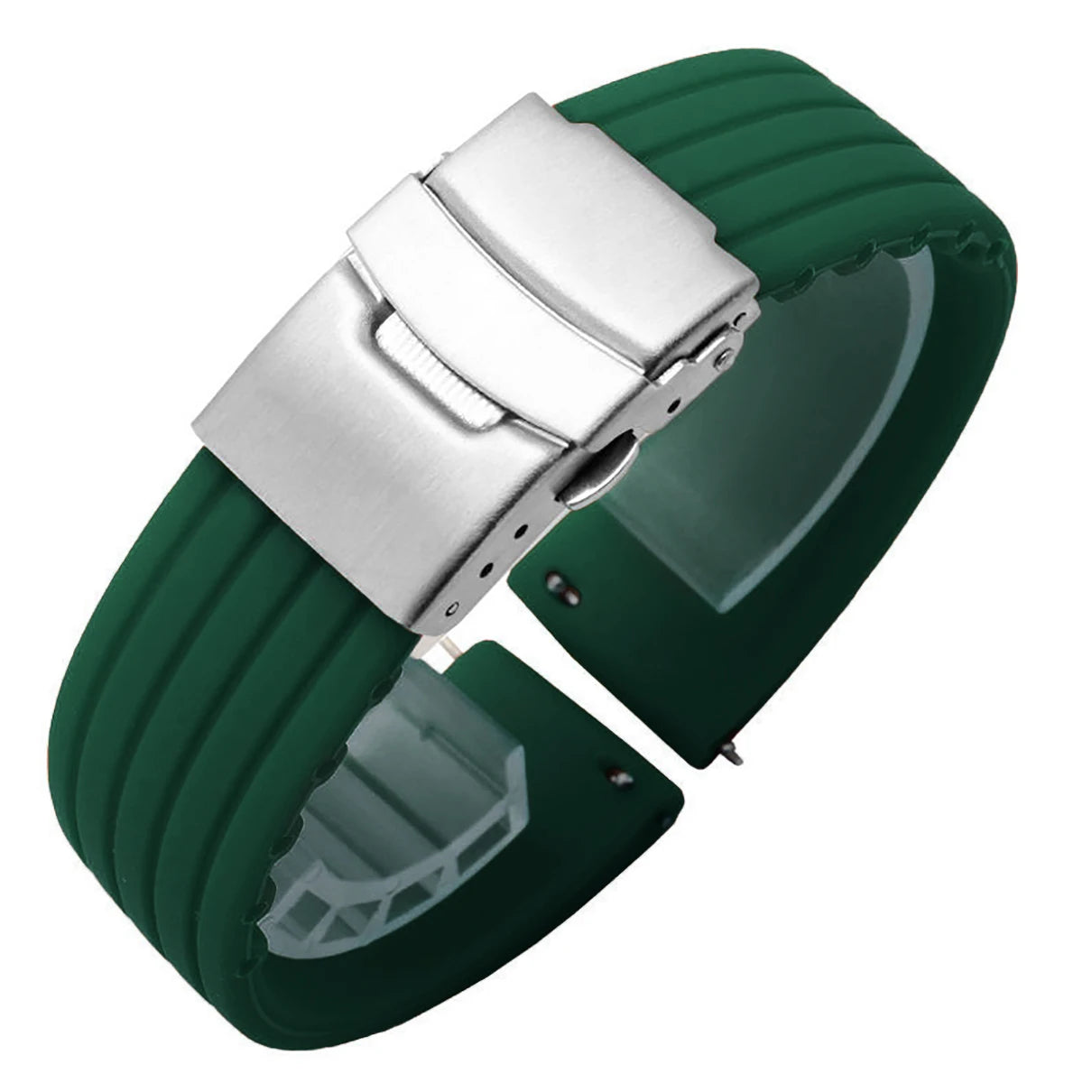 Watch Band For Seiko 18/20/22/24mm Tire Pattern Silicone Straps Rubber Universal Bracelet Quick Release Bracelet for Women Men