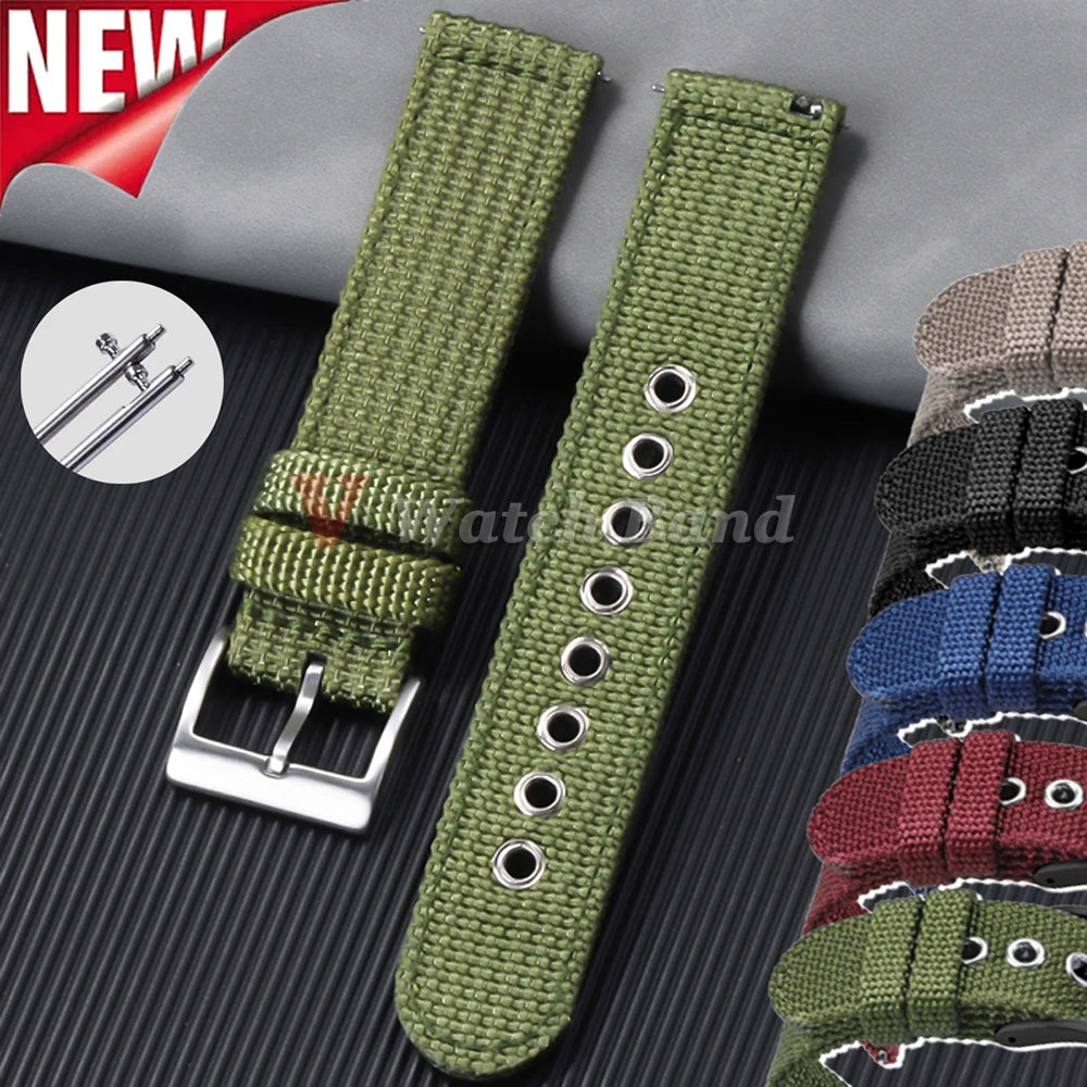 Quick Release Nylon Strap 20 22mm for Tudor for Omega Watch Band Woven Canvas Fabric Band for Seiko Men Military Sport Bracelet