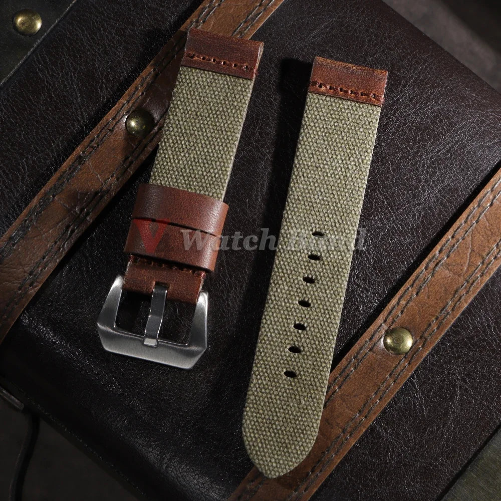 20mm 22mm 24mm High Quality Durable Nylon Watch Strap Men Watchband Blue Armygreen Retro Watch Band Release Universal Bracelet