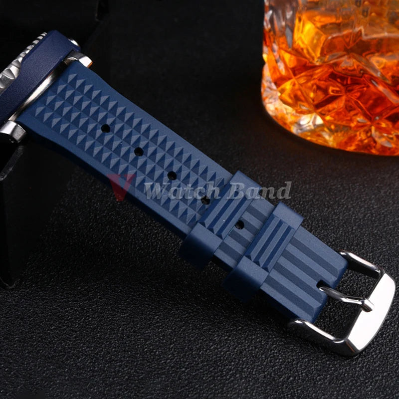 Rubber Strap 20mm 22mm for Omega for Rolex Bracelet Universal Men Diver Silicone Waterproof Sport for Seiko 5 SKX007 Watchband