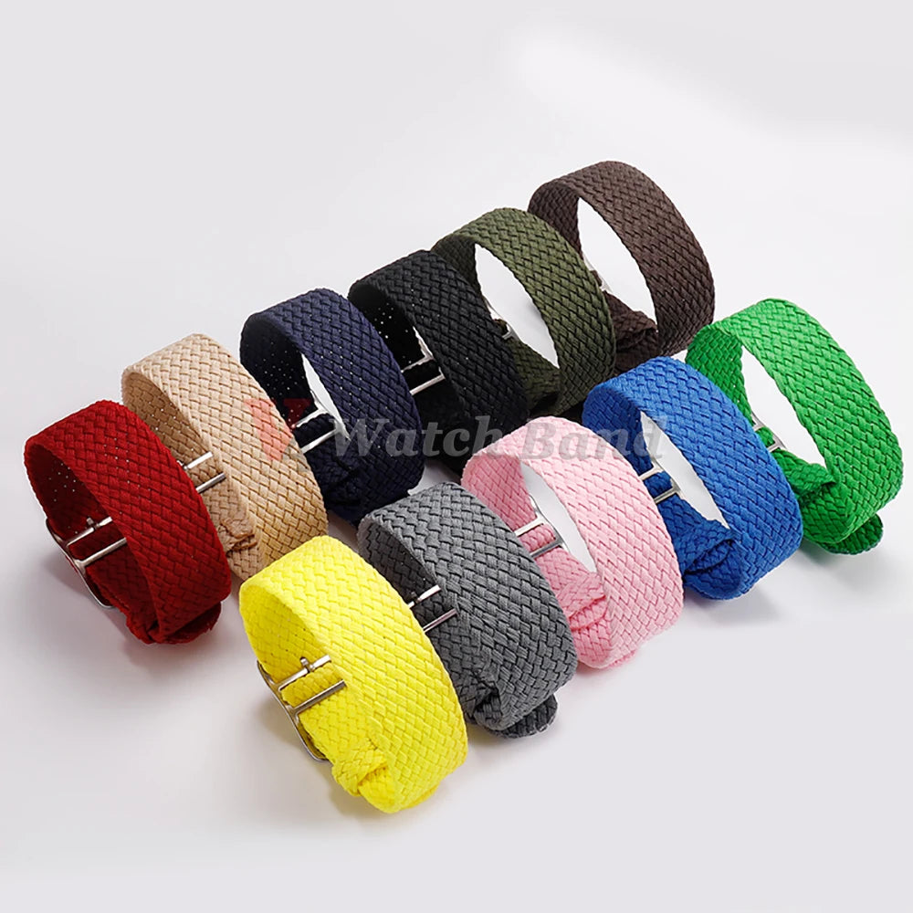 Fabric Woven Bracelet for Perlon14 16 18mm for Omega Seamaster007 20mm 22mm for Rolex for Tudor Watch Band Nylon Strap Wristband