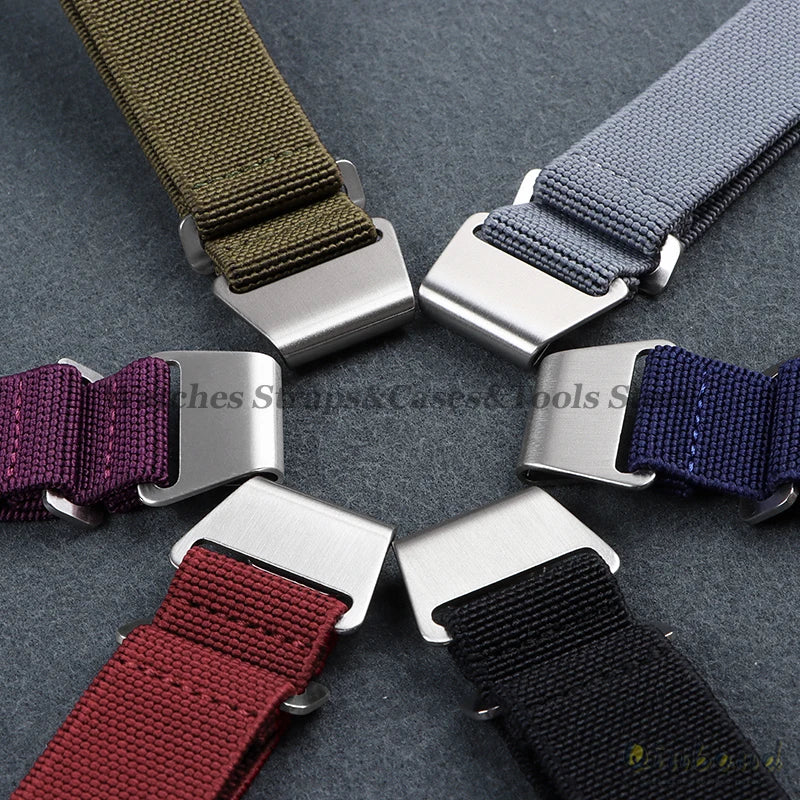 Elastic Nylon Watch Band for Seiko for Omega Sports Bracelets 18mm 20mm 22mm for Huawei Watch GT5/GT4/GT3 Parachute Watch Straps
