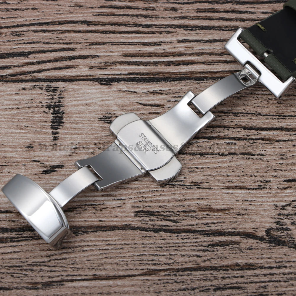 Premium Sailcloth Watch Strap for Seiko for Omega 18mm 20mm 22mm Qucik Release Fabric WatchBand Butterfly Buckle for HuaweiWatch