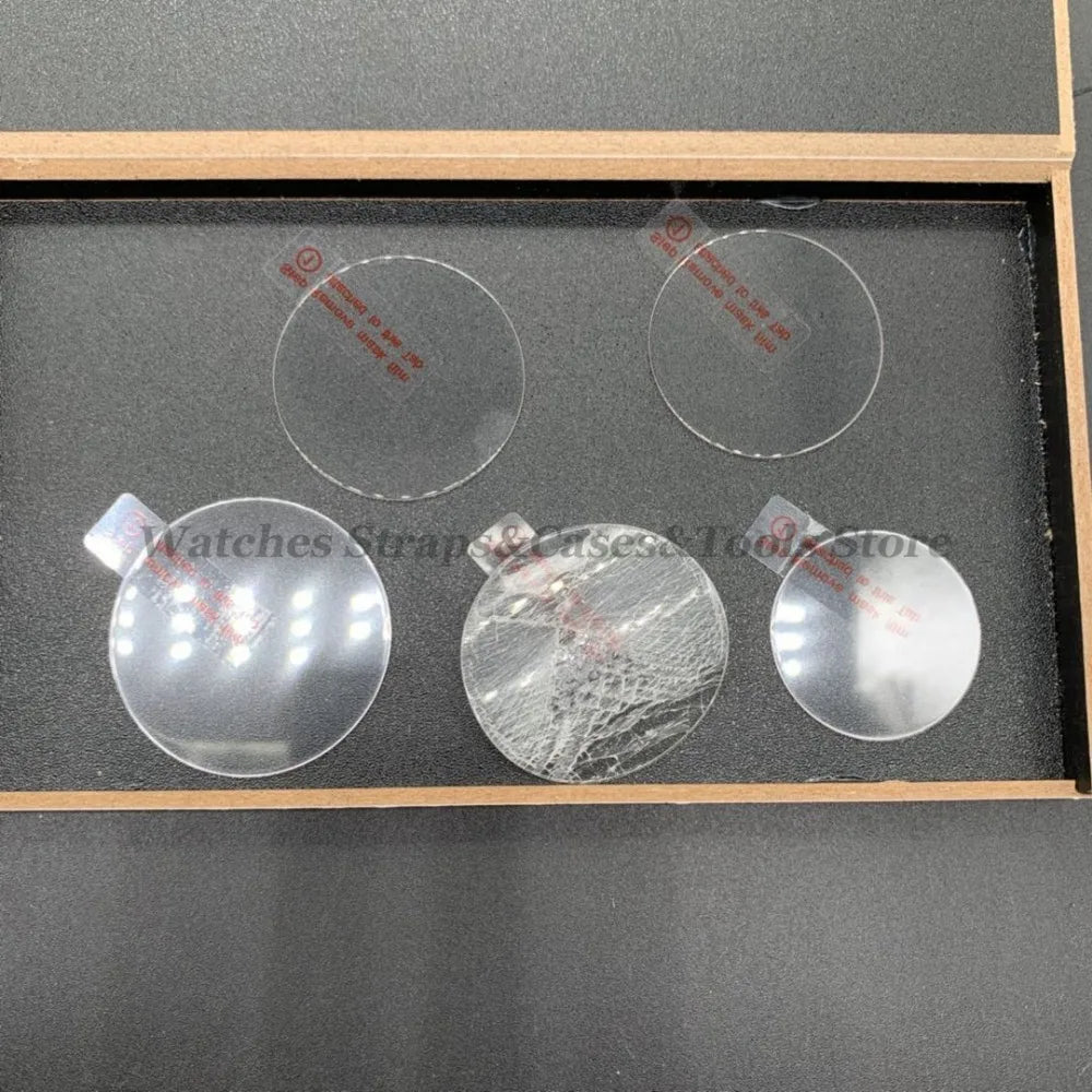 26-43mm Tempered Glass Smart Watch Screen Protector Protective Film Universal 28mm 30mm 32mm 38mm 40mm 41mm 42mm Diameter 2/5pcs