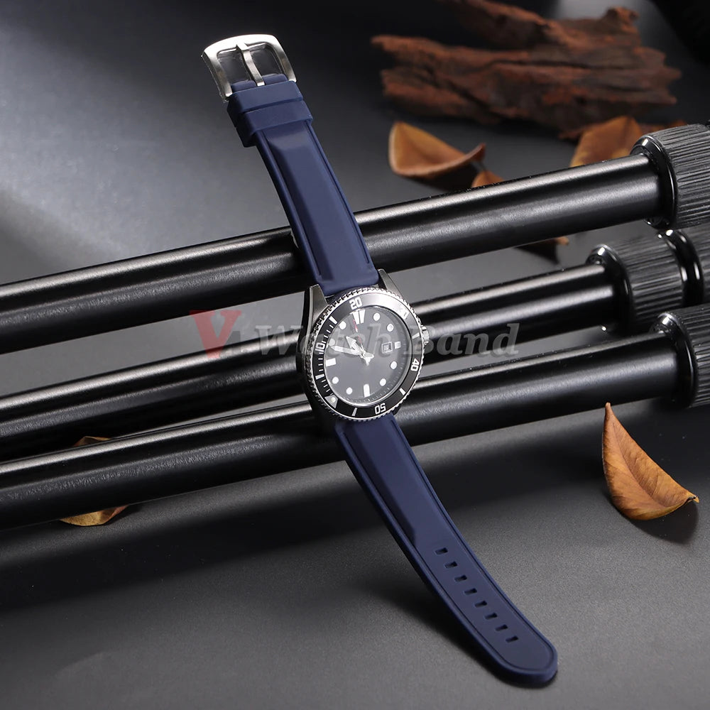 Silicone Watch Band Rubber Watch Strap 18mm 20mm 22mm 24mm Watch Strap Watch Replacement Watchband for Oris Seiko for Citizen