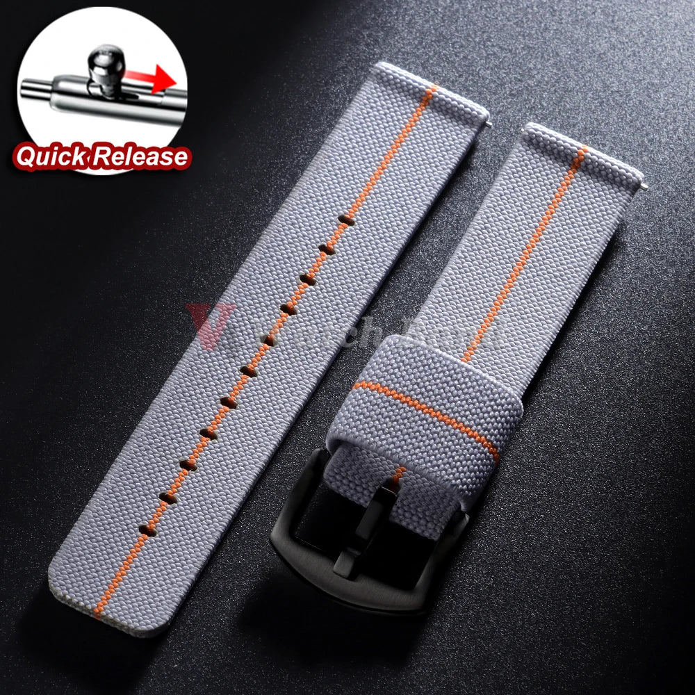 Elastic Strap Nylon Watch Band 20mm 22mm for Omega Army Woven for Seiko Wristband Quick Release Military Men's Sport Watch Band