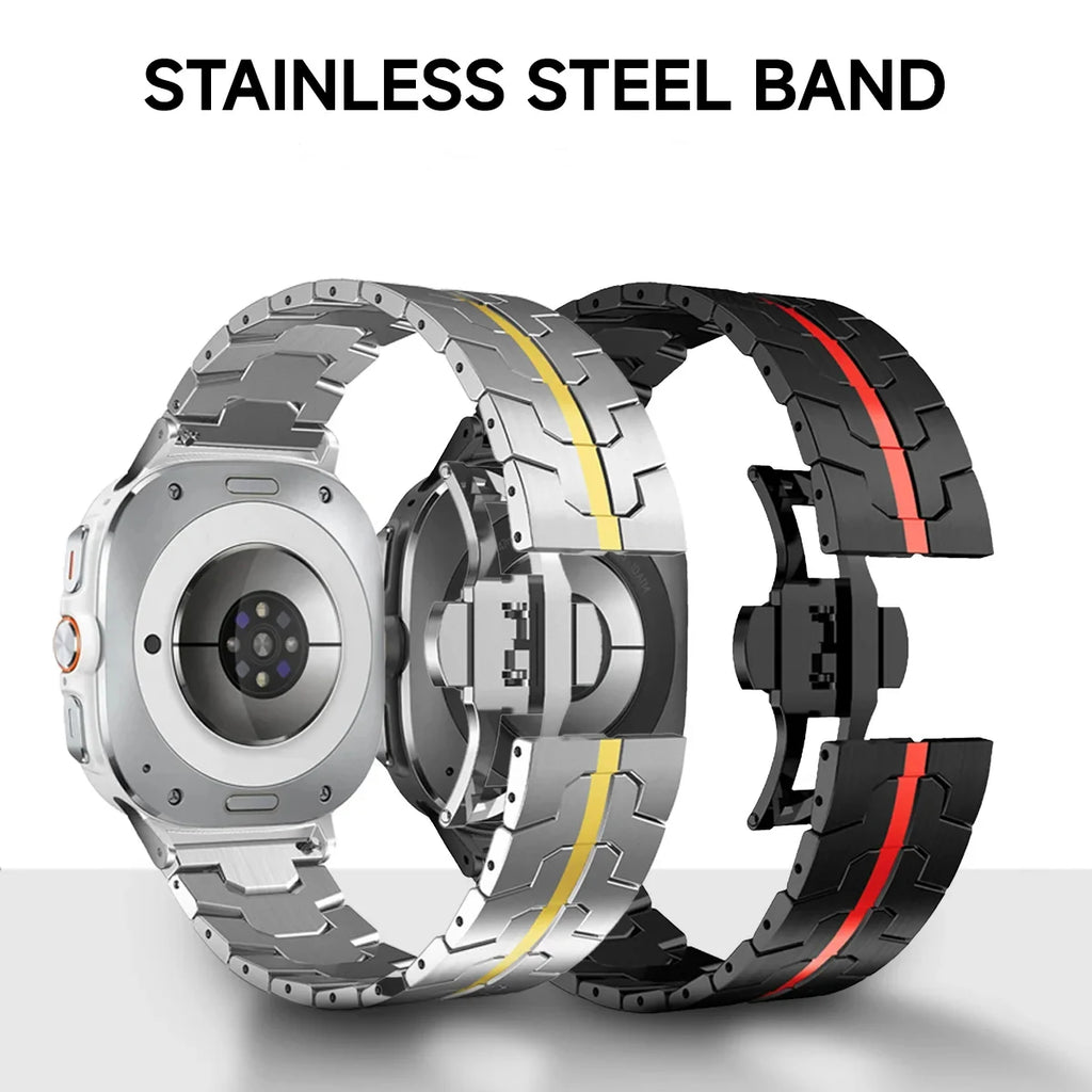 20mm Strap For Samsung Galaxy Watch 7 40/44mm Quick Fit No Gaps Band For Samsung Watch 4/5/6 47/43mm Stainless Steel Bracelet