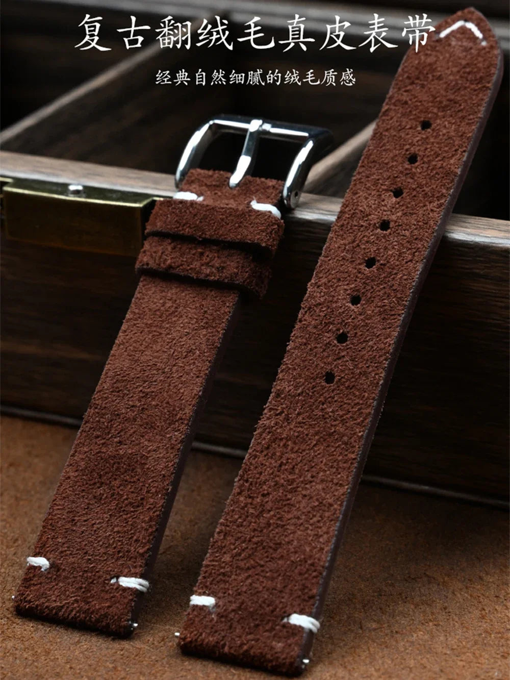 14mm 16mm 18mm Wristband Quick Release Soft Suede Strap 20mm 22mm Brown Watch Bands Calfskin Bracelet Women&Men Accessories