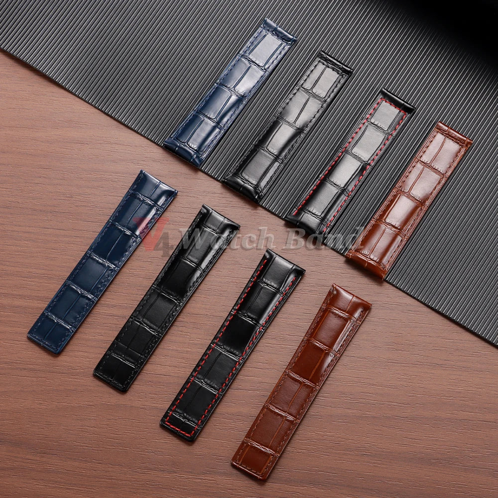 20mm 22mm 24mm Cowhide Watch Strap for Breitling Strap Waterproof Bracelet for Breitling Men Wristband Genuine Leather Watchband