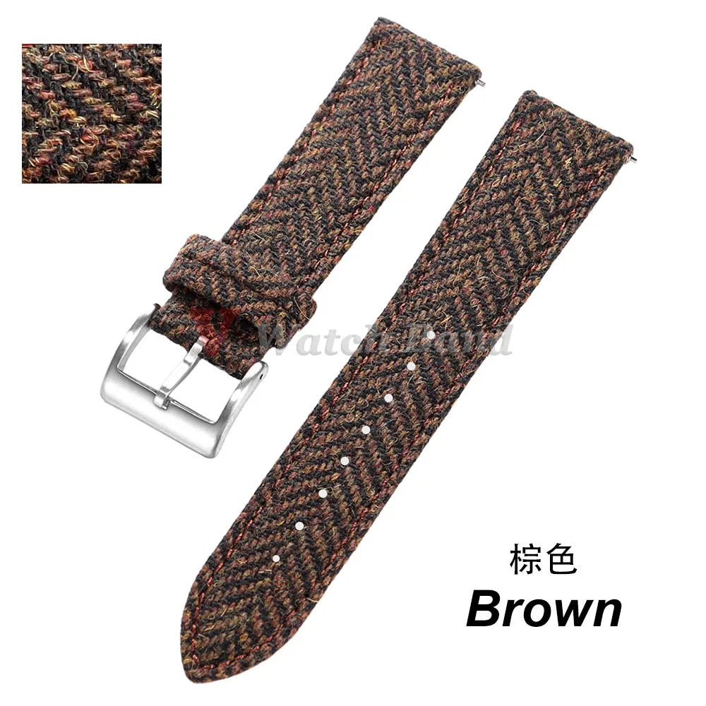 18mm 20mm 22mm High Quality Sailcloth Watch Strap Two-Sided Nylon Cowhide Watchband Quick Release Band Sport Wrist Belt for Men