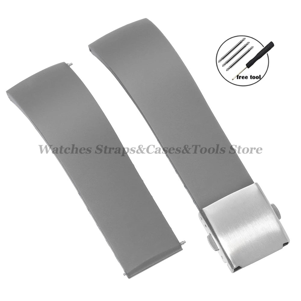 18mm 20mm 22mm 24mm Silicone Watch Strap for Rolex for Seiko Quick Release Bracelet Waterproof Rubber Strap Men Sport Wrist Band