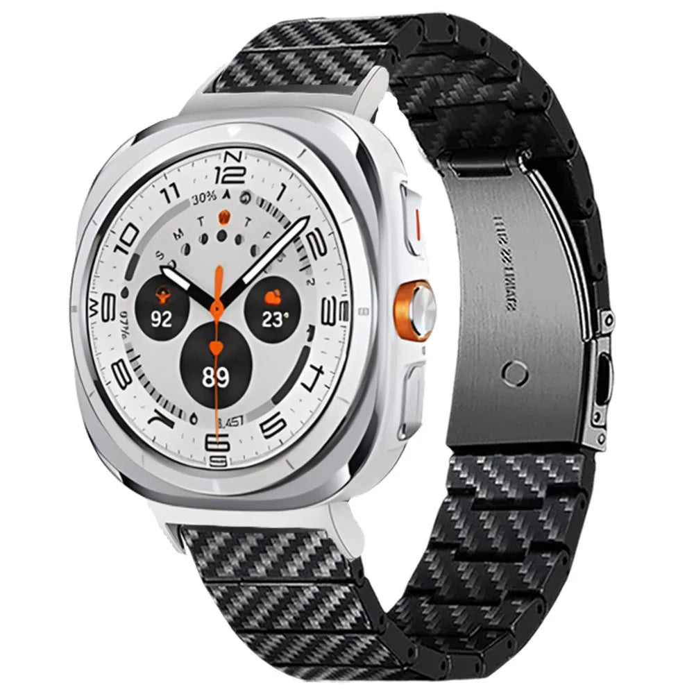 Carbon Fibre Bracelet For Smasung Galaxy Watch Ultra 47mm Band Bracelet For Samsung Watch 7 6 5 4 40mm 44mm 47mm Wristband