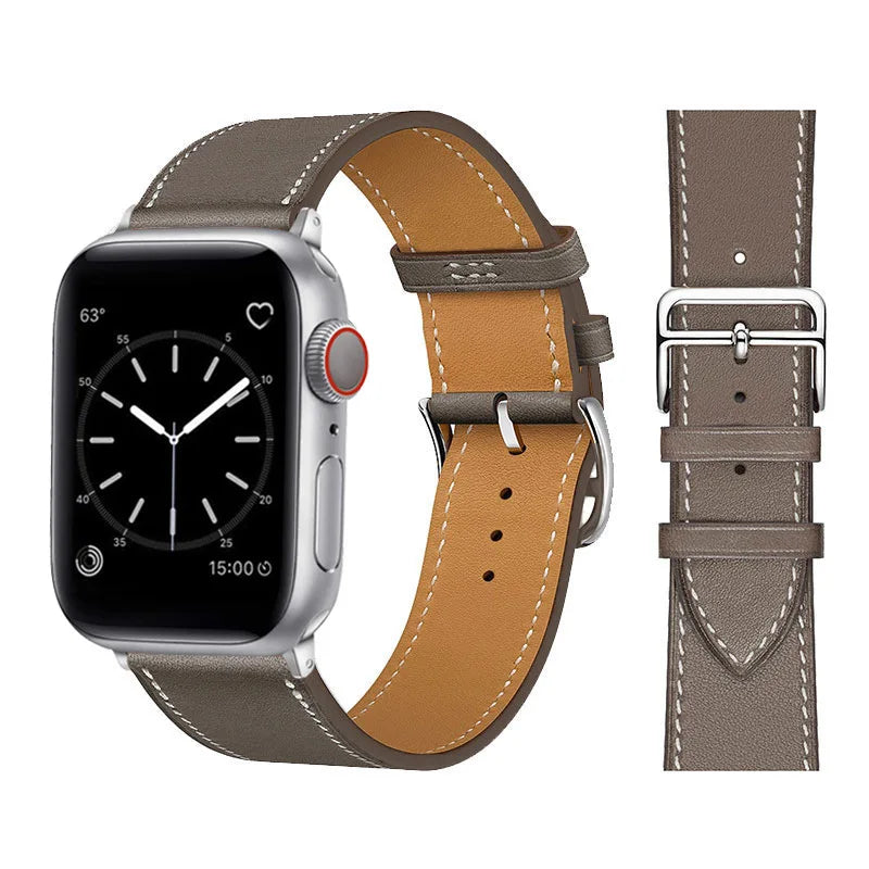 Vintage Leather Strap For Apple watch band 44mm 49mm 45mm 42mm 46mm 40mm correa bracelet iWatch series 7 8 6 SE ultra Watchband