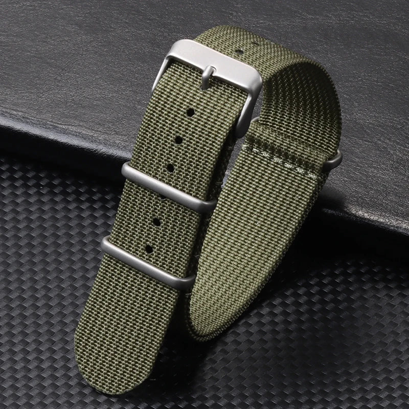 High Quality Ribbed Nylon Bands for Omega 20mm 22mm 18mm Strap for Seiko Military Casual Watchband Army Sport Bracelet Replace