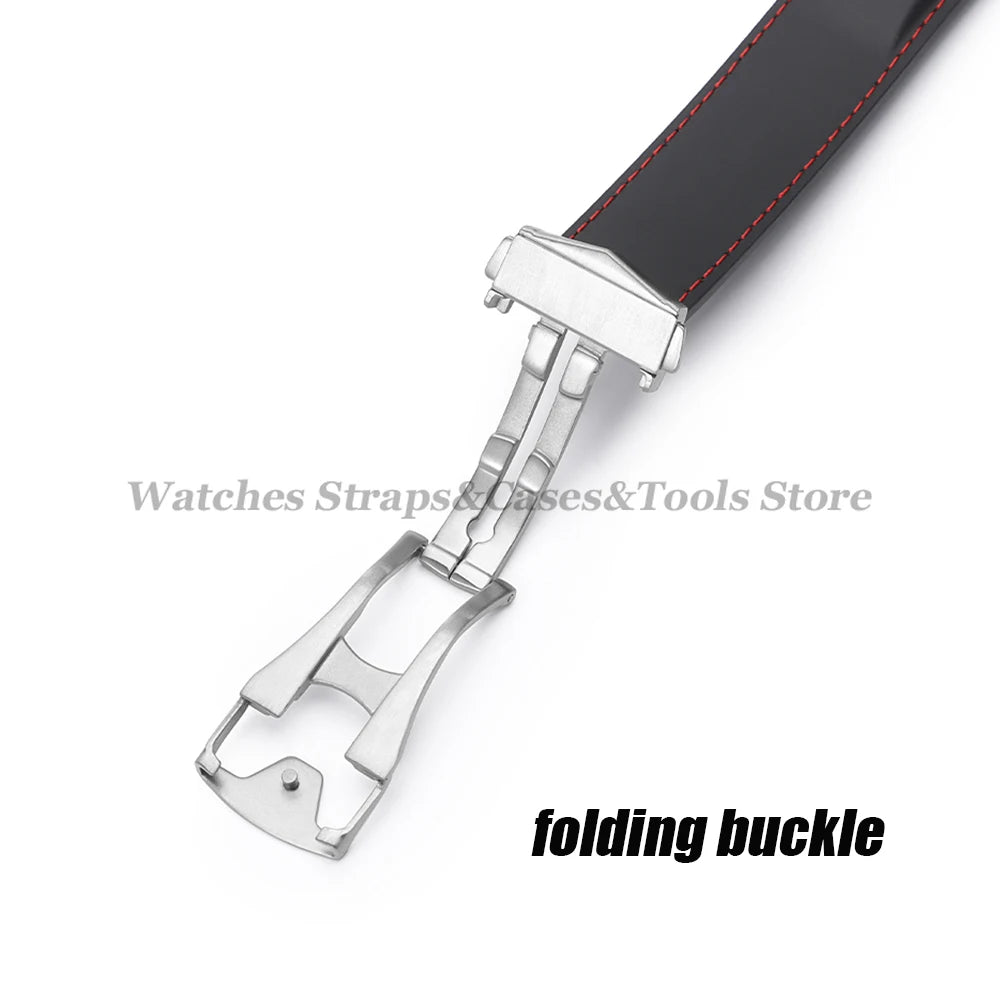 20mm 22mm Rubber Silicone Watchbands for Omega for Seamaster 300 for Speedmaster for Seiko Watchband Men Sport Curved End Strap