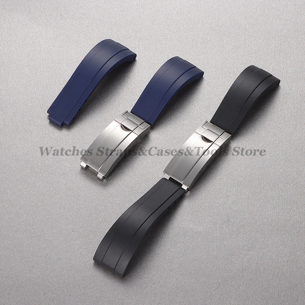 20mm Silicone Strap For Rolex for Daytona for Submariner Diving Bracelet for Oysterflex Soft Rubber Waterproof Men's Sports Band