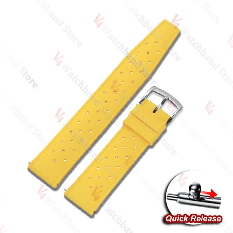 For Fossil for Seiko Bands 18/20/22mm Premium Grade Tropical Rubber Watch Strap for Oris for Omega for S-eiko SKX007 Watch Bands