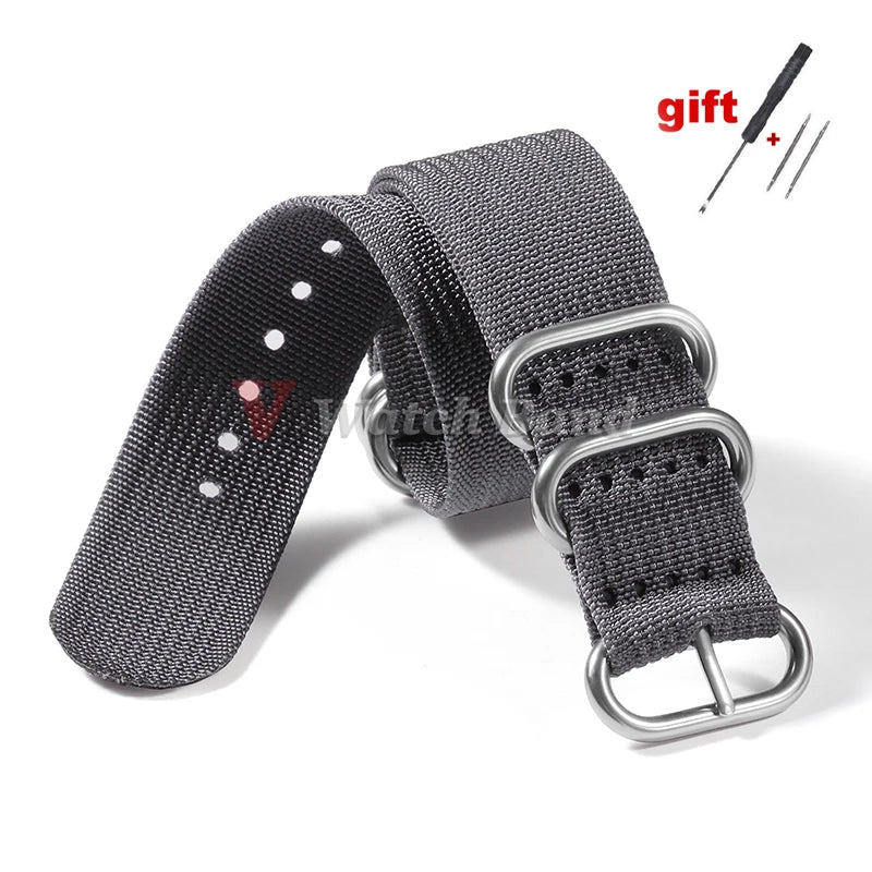 High Quality Durable Nylon Watch Band for Omega 20 22 24 18mm Strap for Seiko Military Casual Belts Army Sport Bracelet Replace