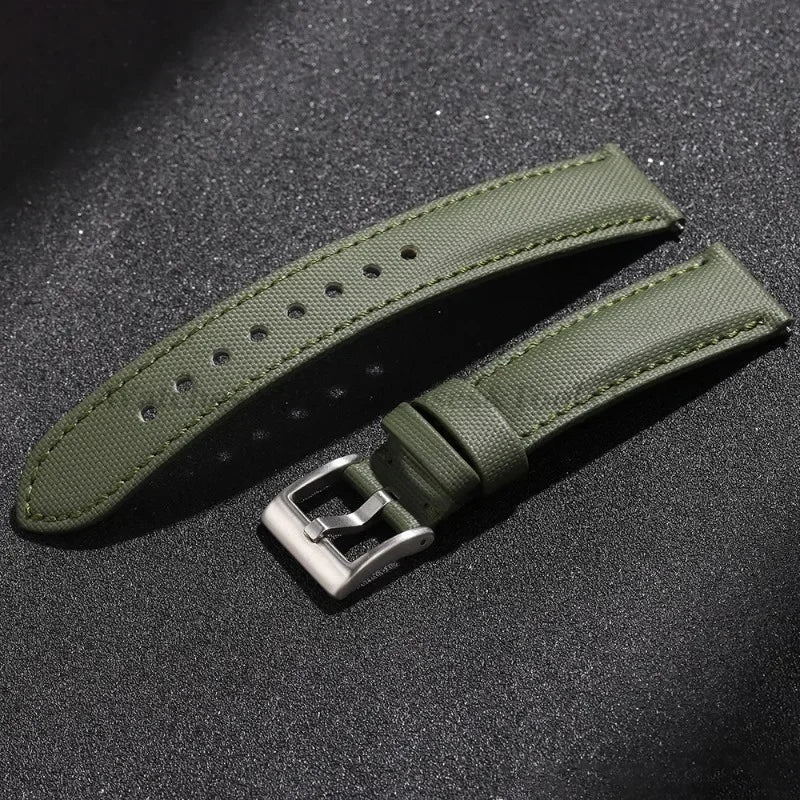 Sailcloth Nylon Watch Band 18mm 20mm 22mm for Huawei Watch Gt4 46mm Waterproof Fabric Watch Strap for Seiko Quick Release Belts