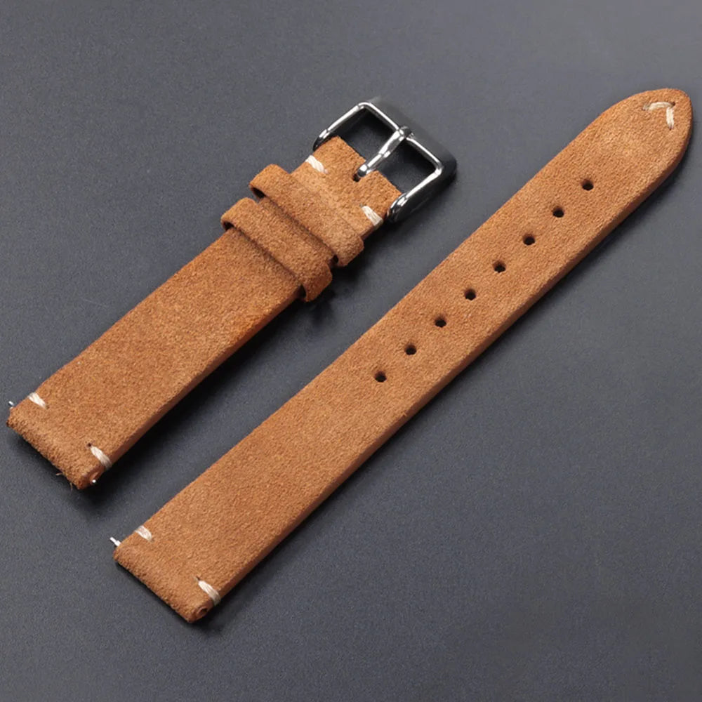Quick Release Soft Suede Watch Strap for Seiko 18/20/22mm for Huawei Watch Gt3/Gt4 Bracelet 14/16mm Women Men Calfskin Wristband